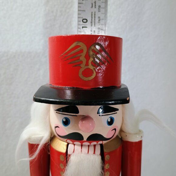 VGUC: Charming Set of 3 Wooden Christmas Nutcrackers Soldiers Holiday Decor 14" - Picture 12 of 12